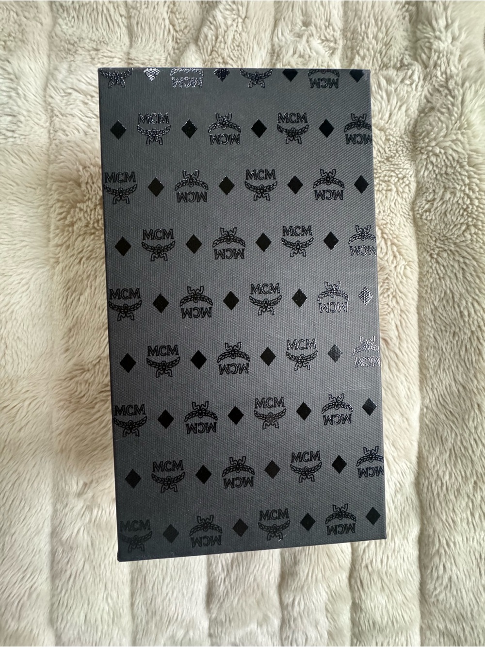 MCM Black Monogram Print Rubber Slide Sandals - Picture 3 of 4